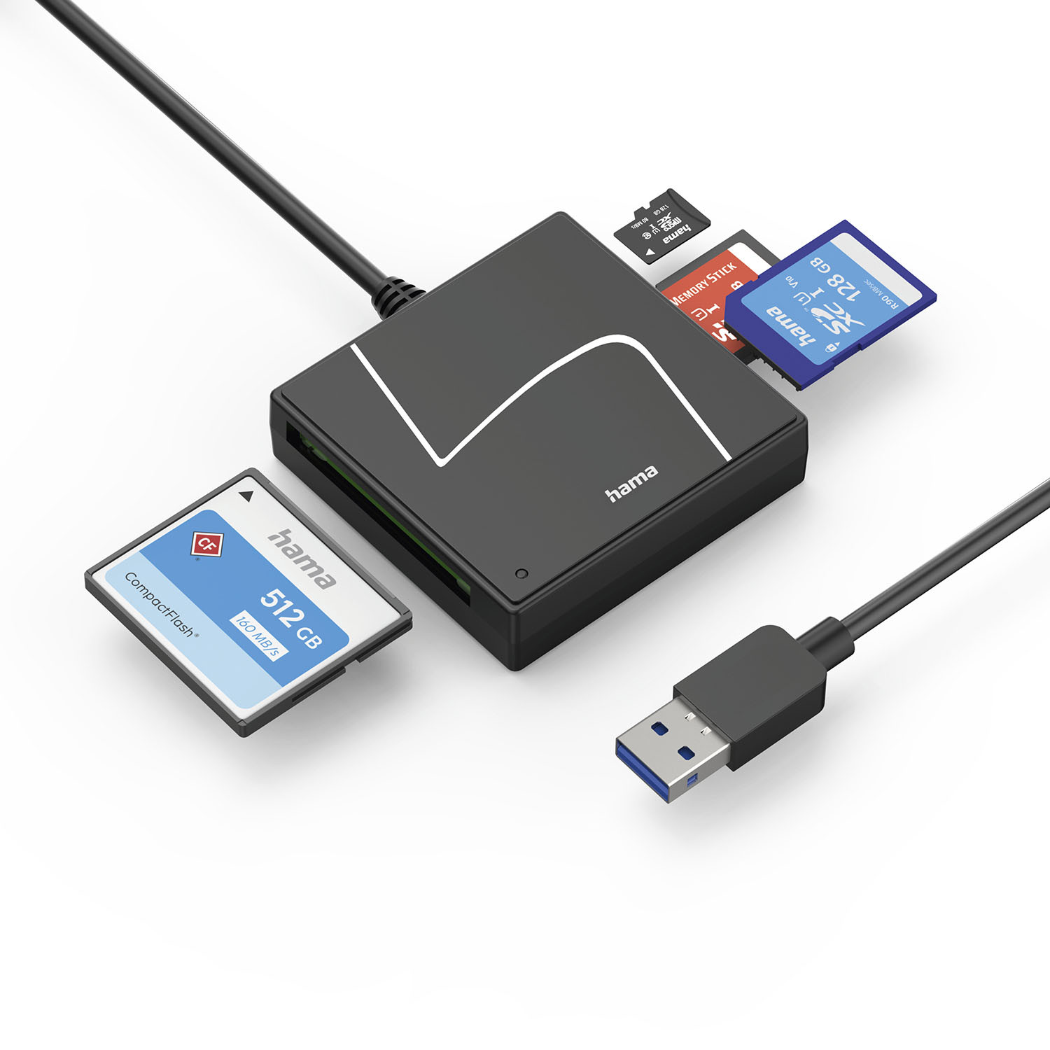 HAMA Card Reader USB 3.2 SD/micro SD/CF