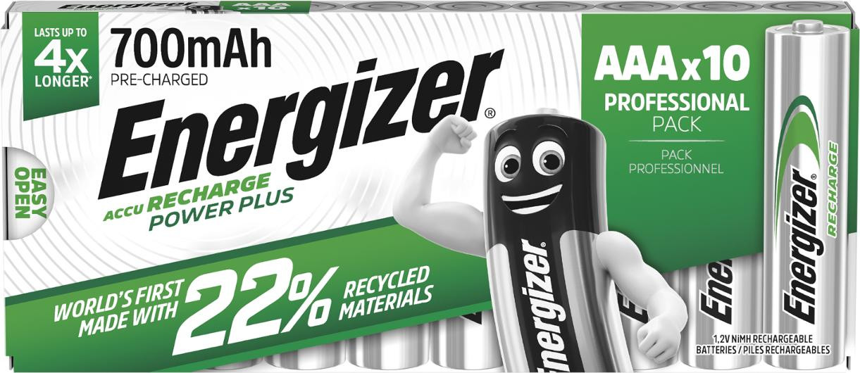 BildeBatteri Energizer Recharge Aaa/Nh12 (10 stk)