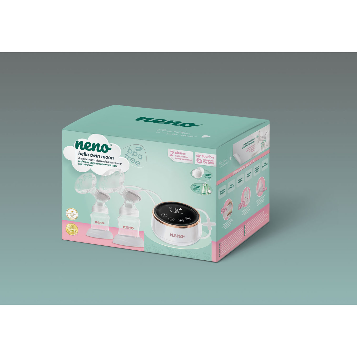 NENO Breast Pump Electric Bella Twin Moon White