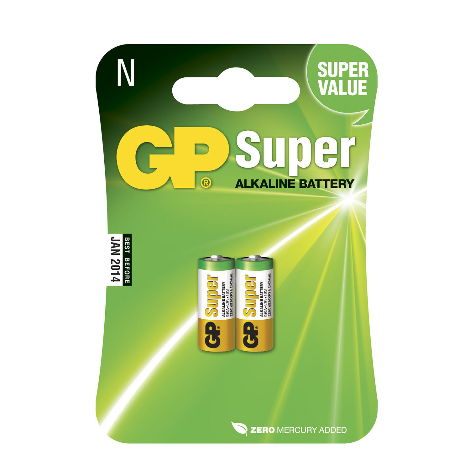 GP Super Alkaline Battery 910/LR01 2-pack