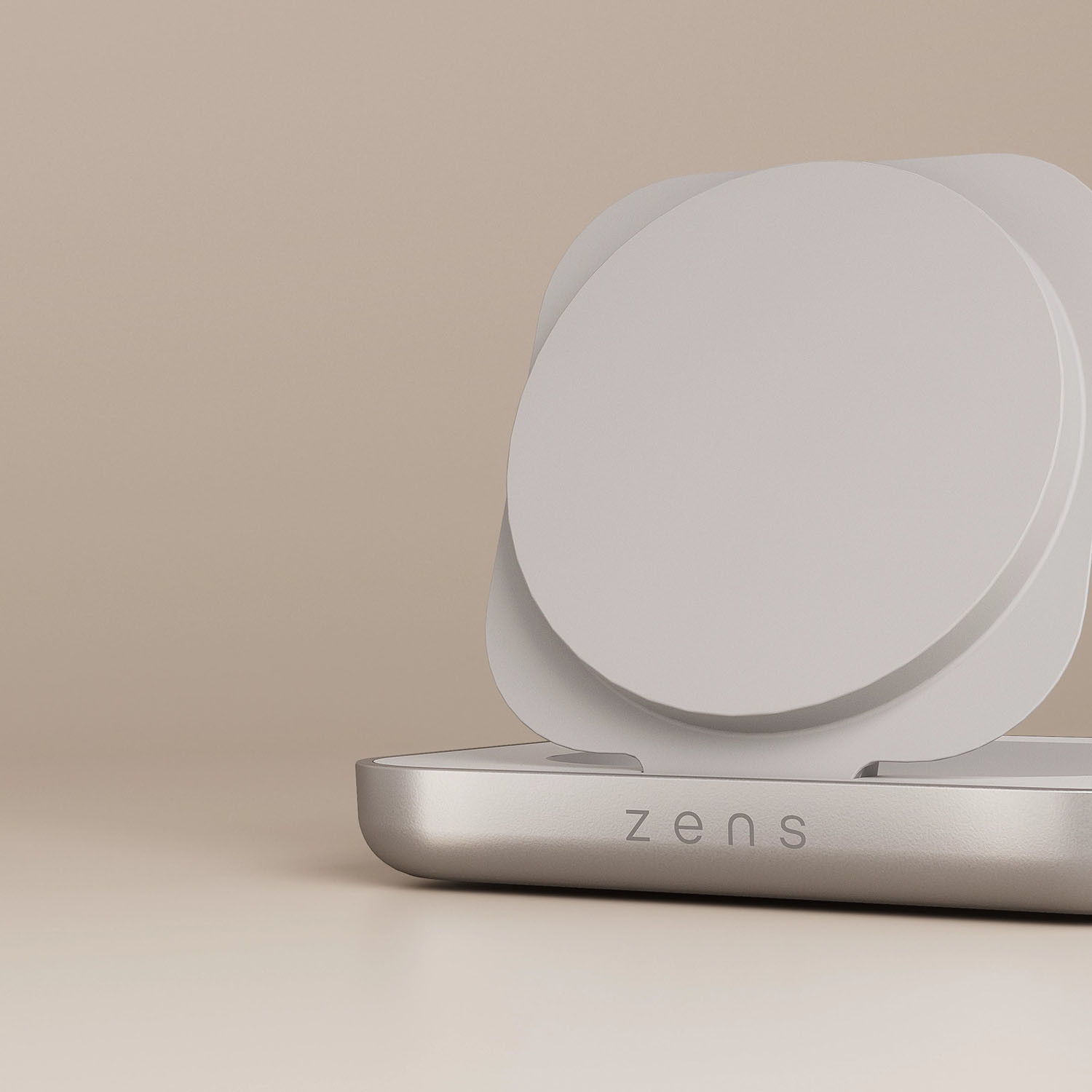 ZENS Magnetic Nightstand Charger Qi2 15W Fast Charge White