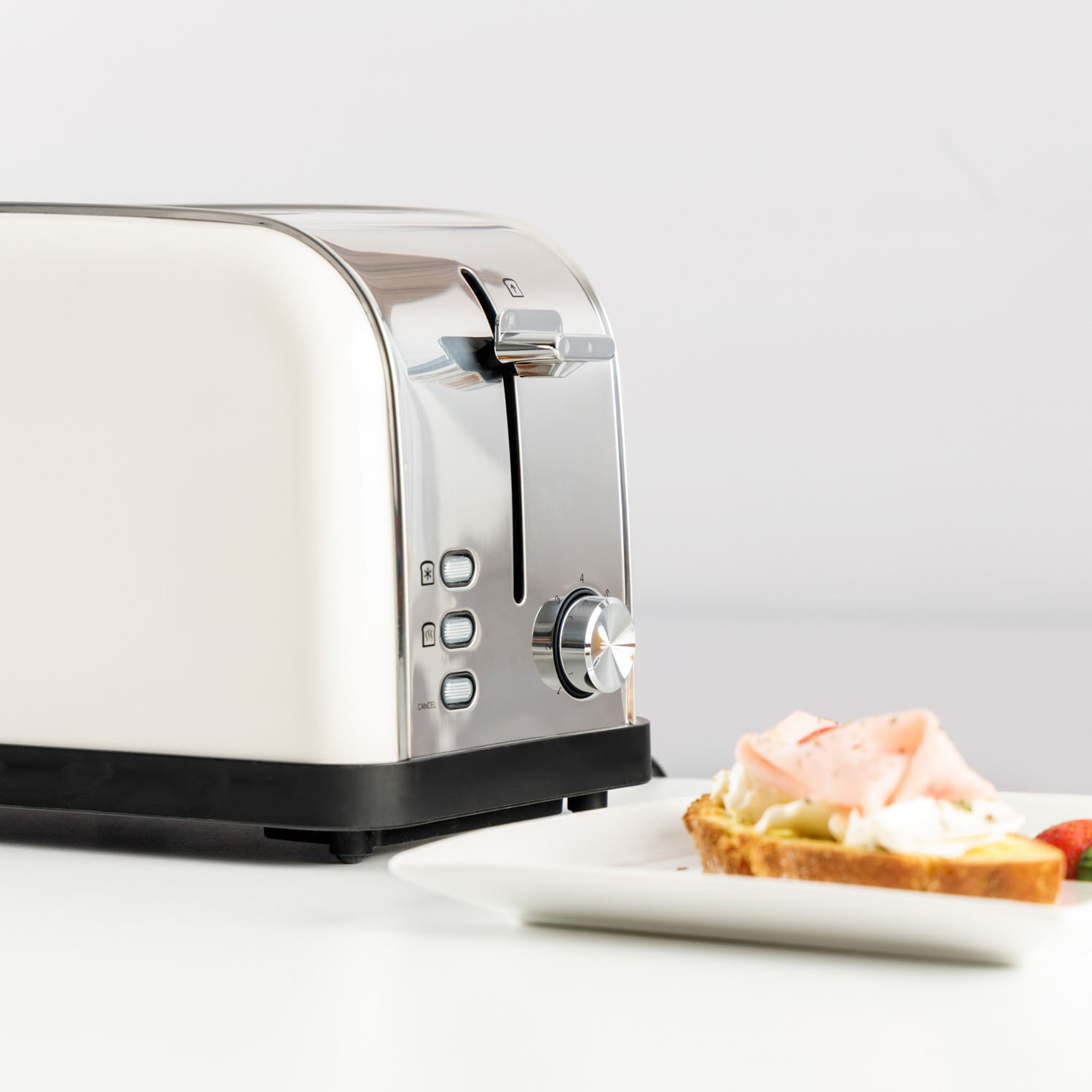 TAURUS Toaster Long Slot Vintage Cream