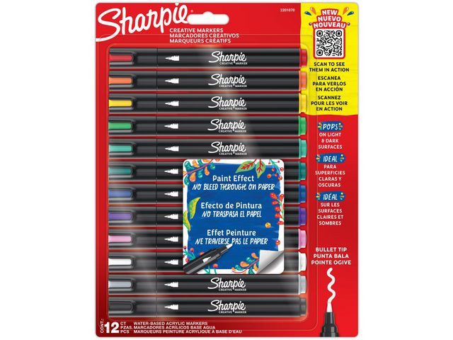 BildeMarker Sharpie Creative Acrylic blist ass (12)