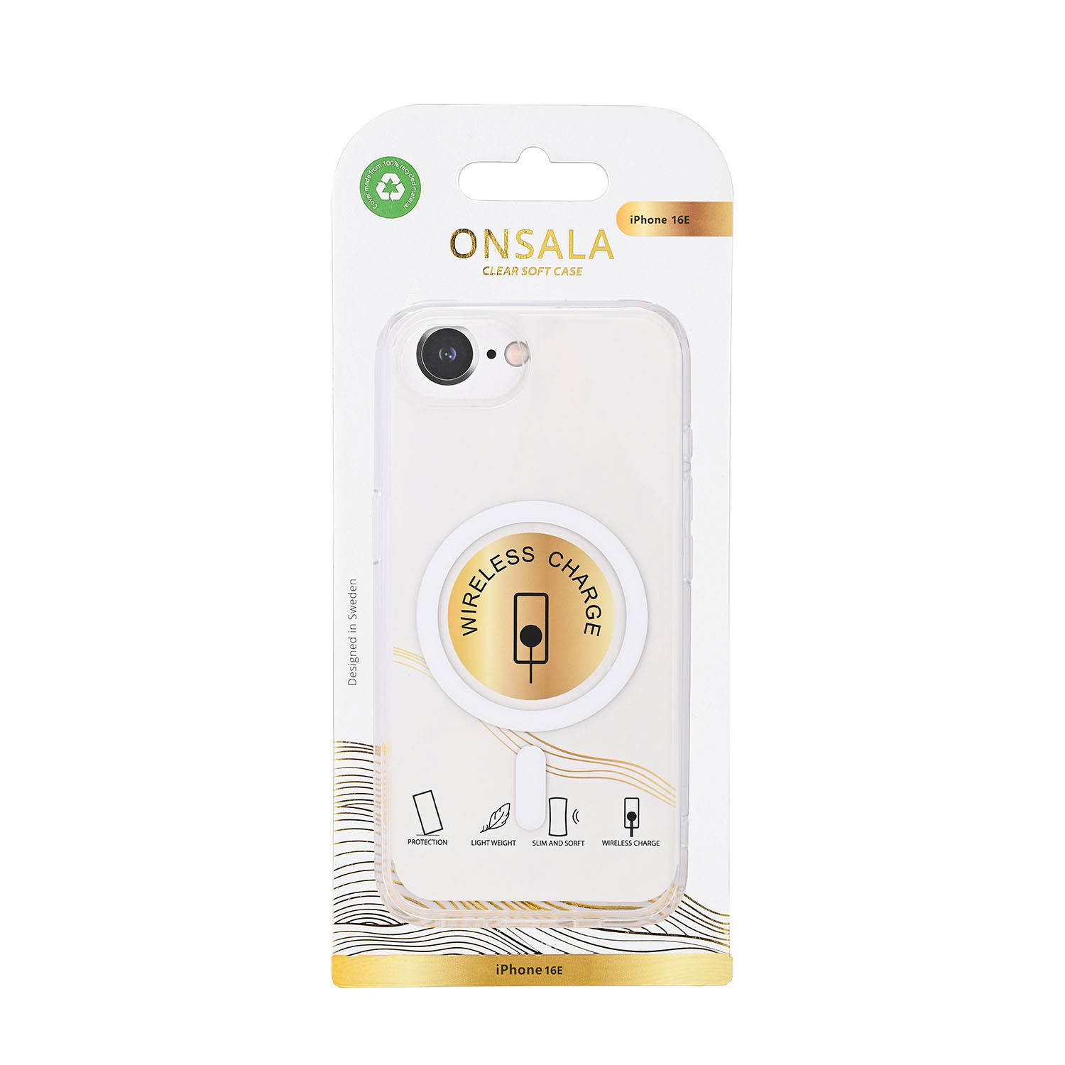 ONSALA Back Clear Case MagSerie iPhone 16e/17e Clear