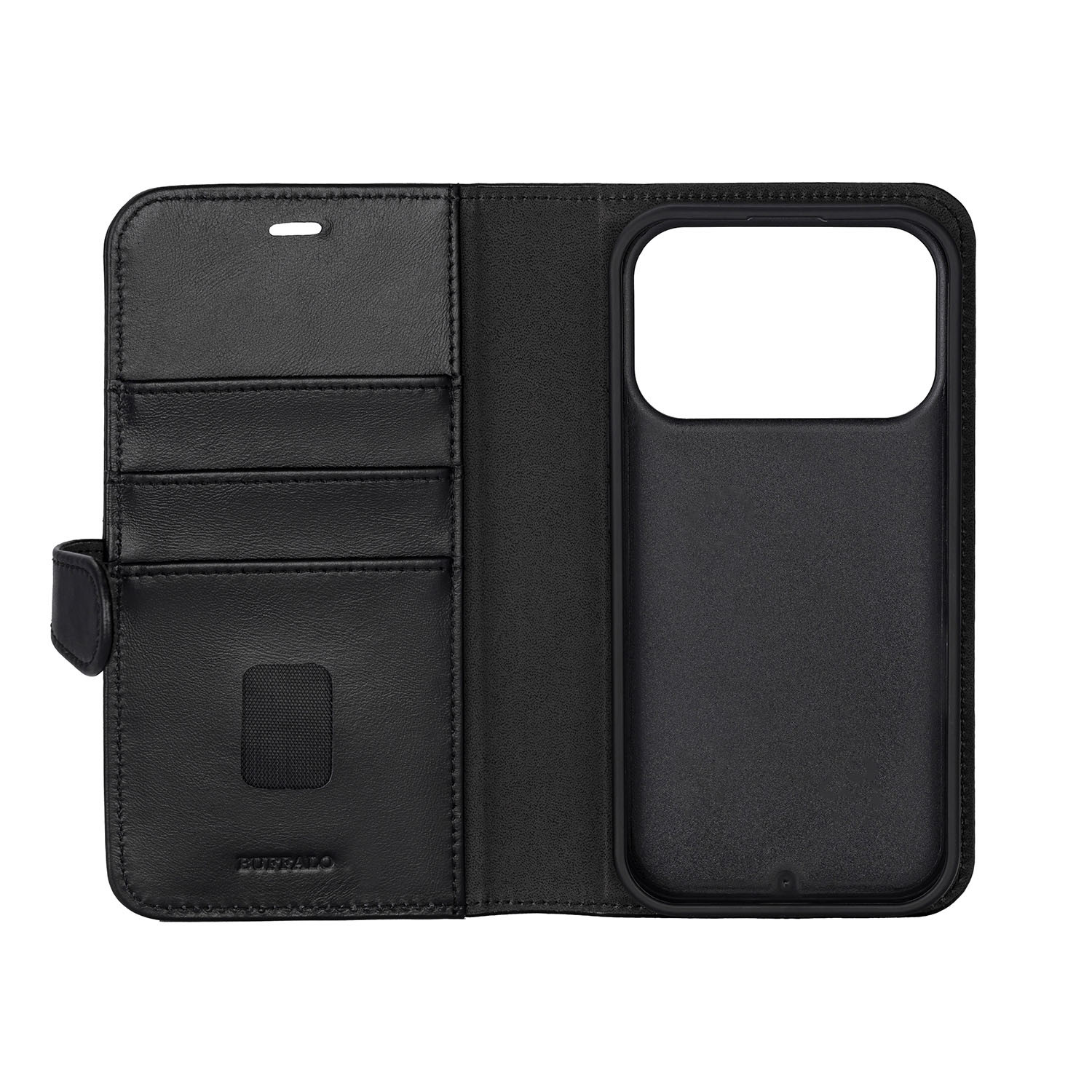 BUFFALO 2in1 Leather 3 card MagSeries iPhone 17 Pro Max Black