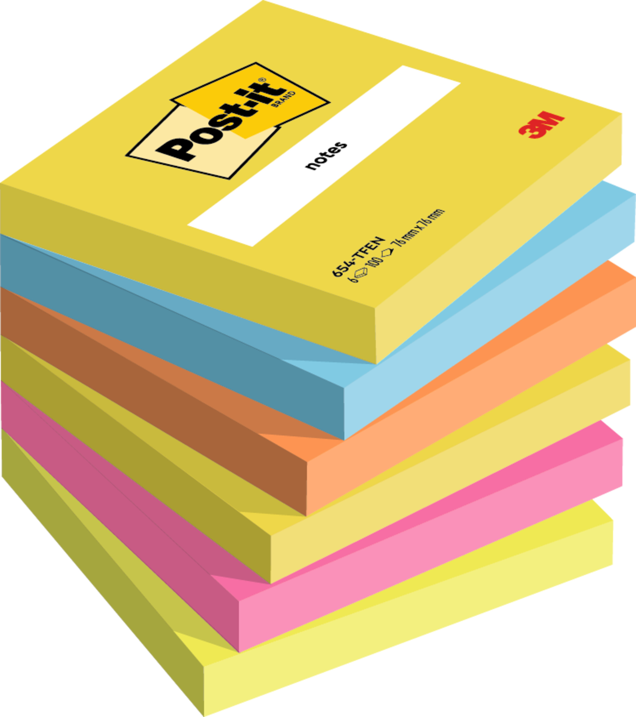 BildePost-it Klistrelapper 76x76 Energetic (6)
