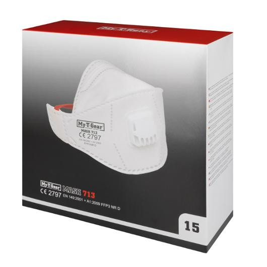 Støvmaske Mtg 713 Ffp3 M/Ventil (15 stk)