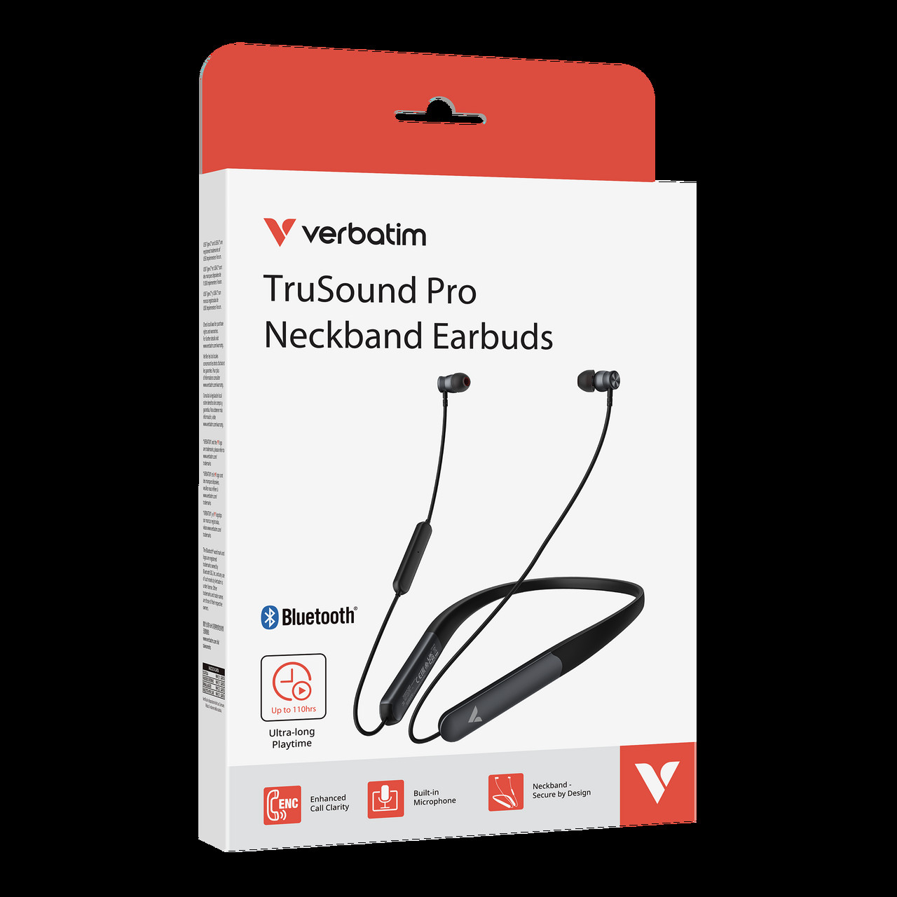 TruSound Pro Neckband Earbuds Black