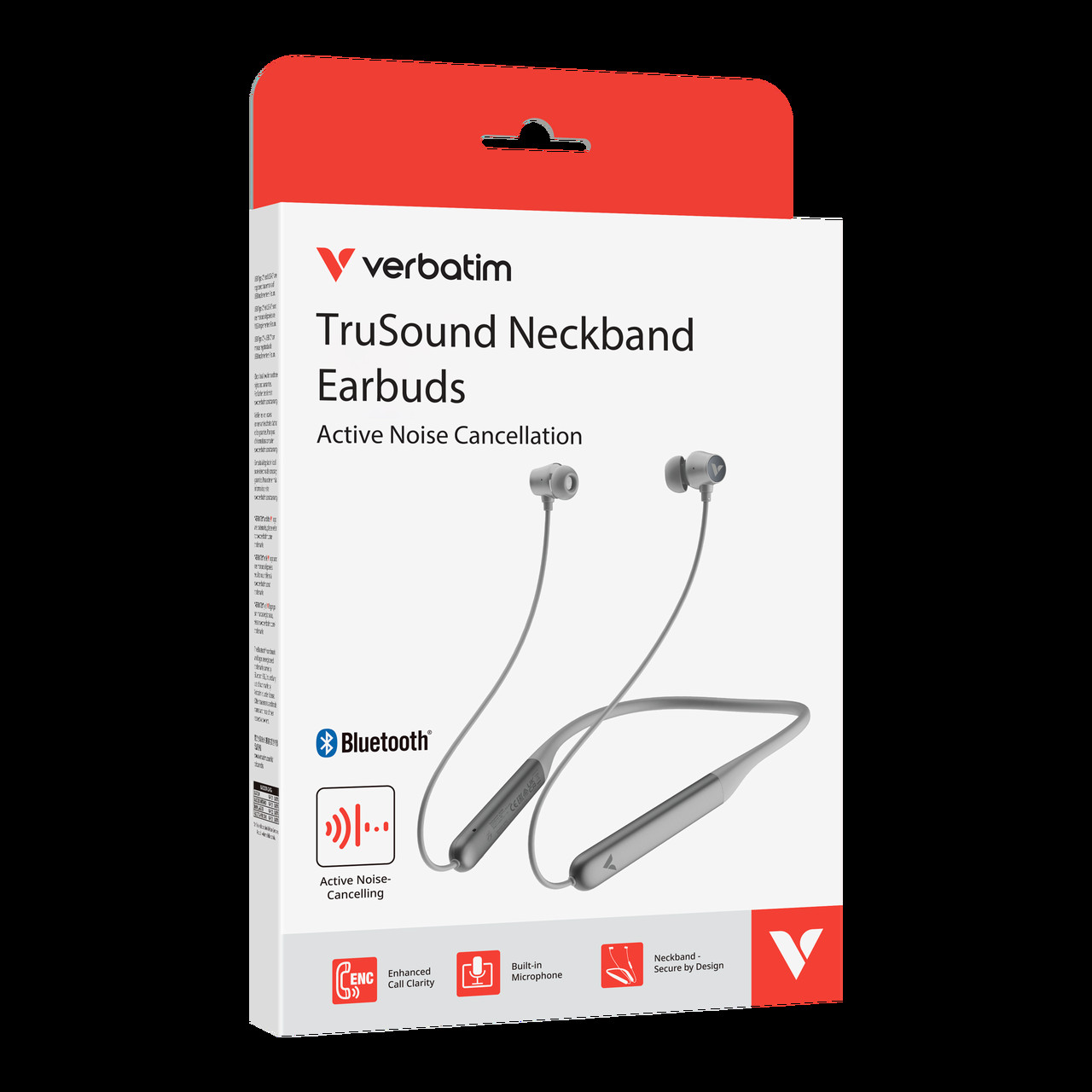 TruSound ANC Neckband Earbuds Grey