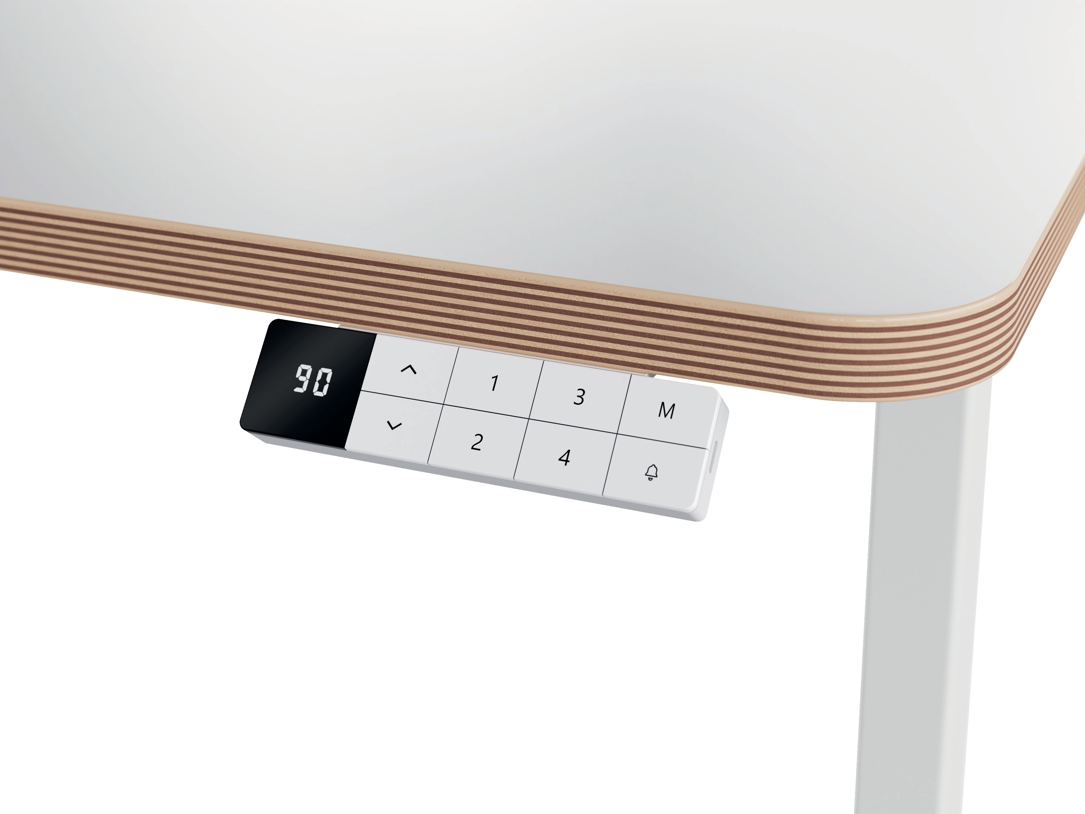 Bordplate 140x80cm Leitz Ergo hvitt