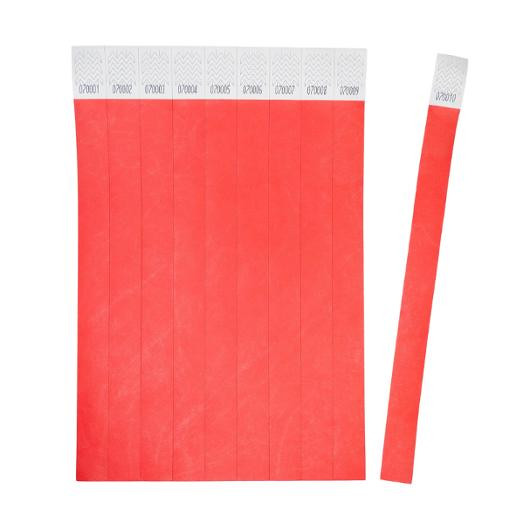 Festivalarmbnd Tyvek Rd (500)