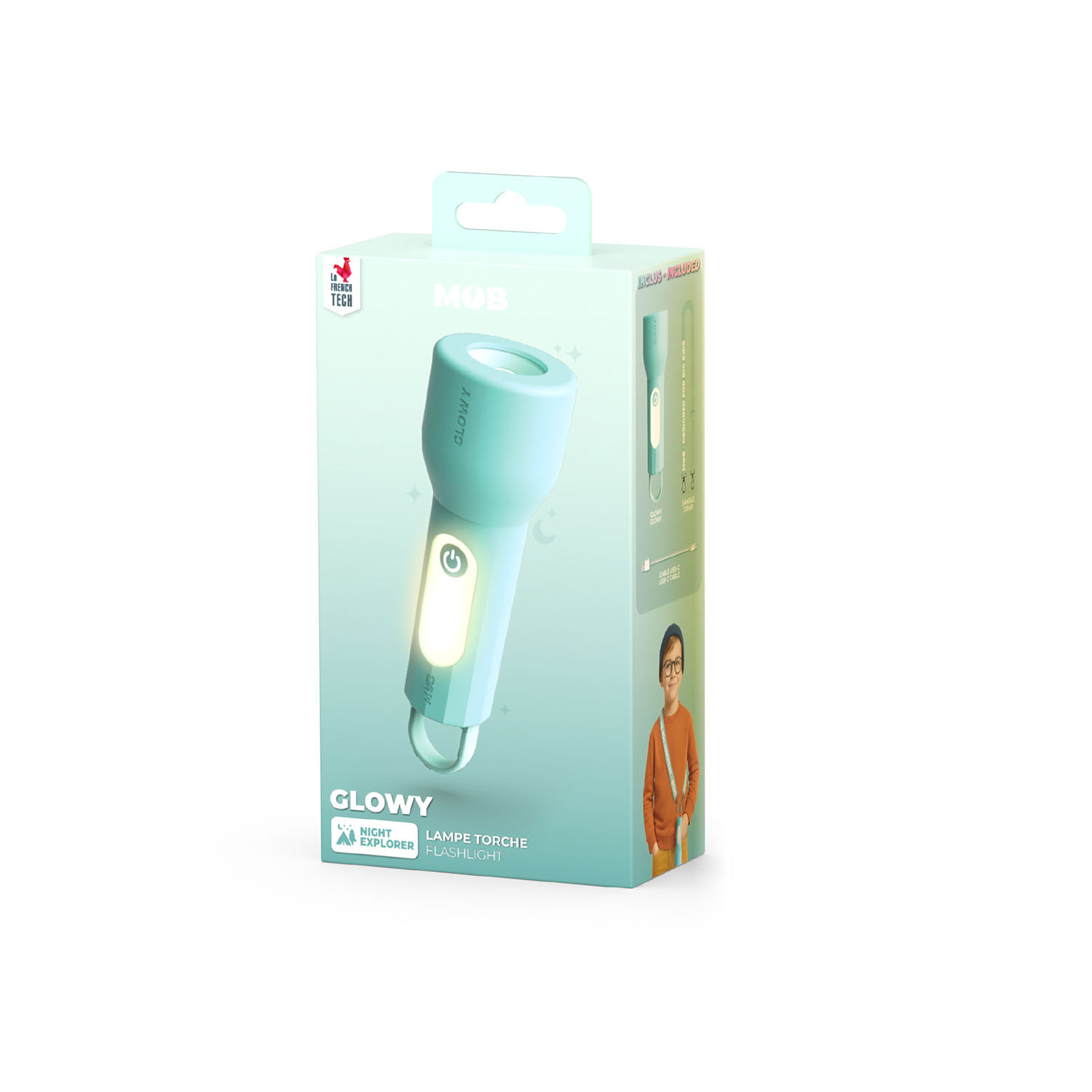 MOB Flashlight Glowy Blue