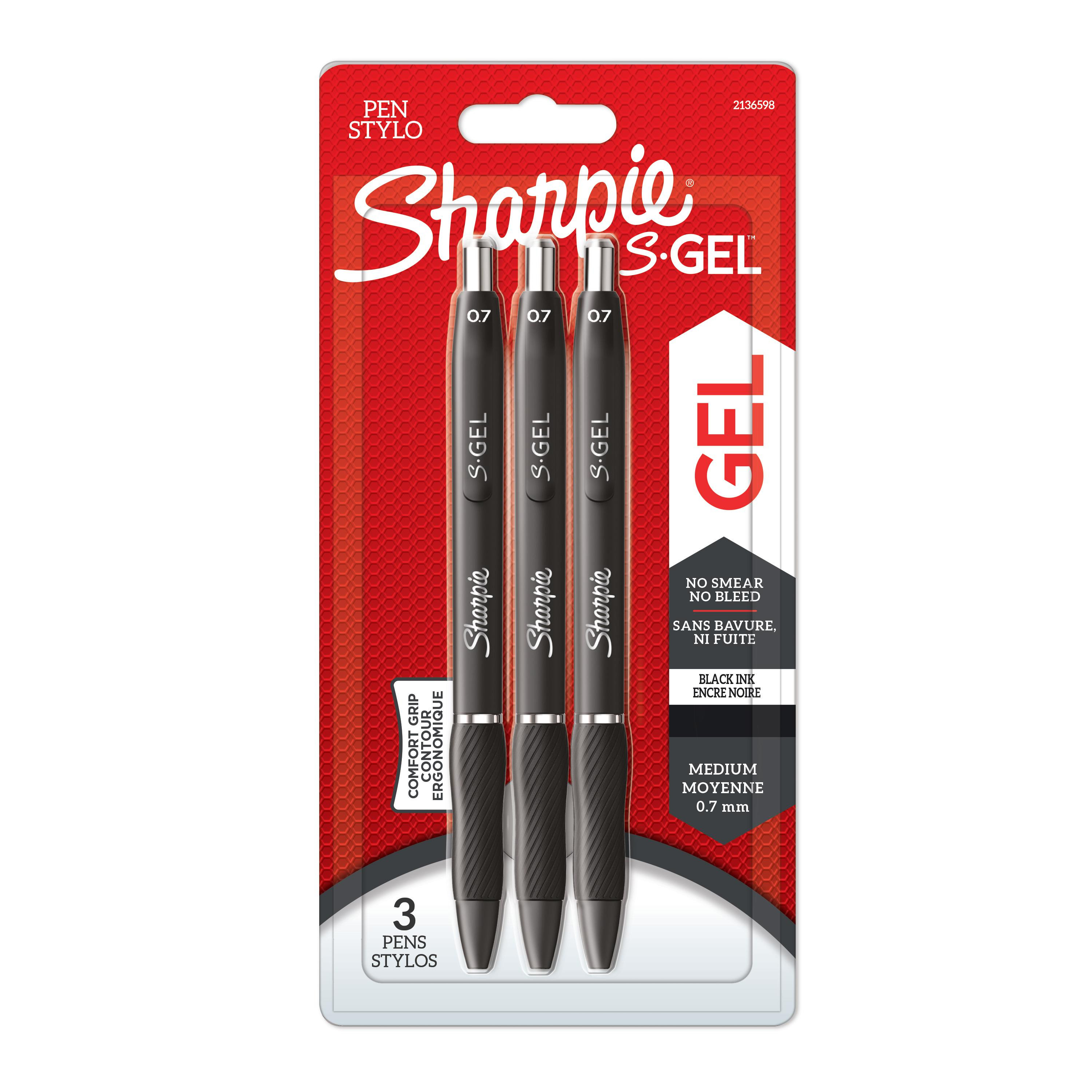 Geleroller Sharpie Sort (3 stk)