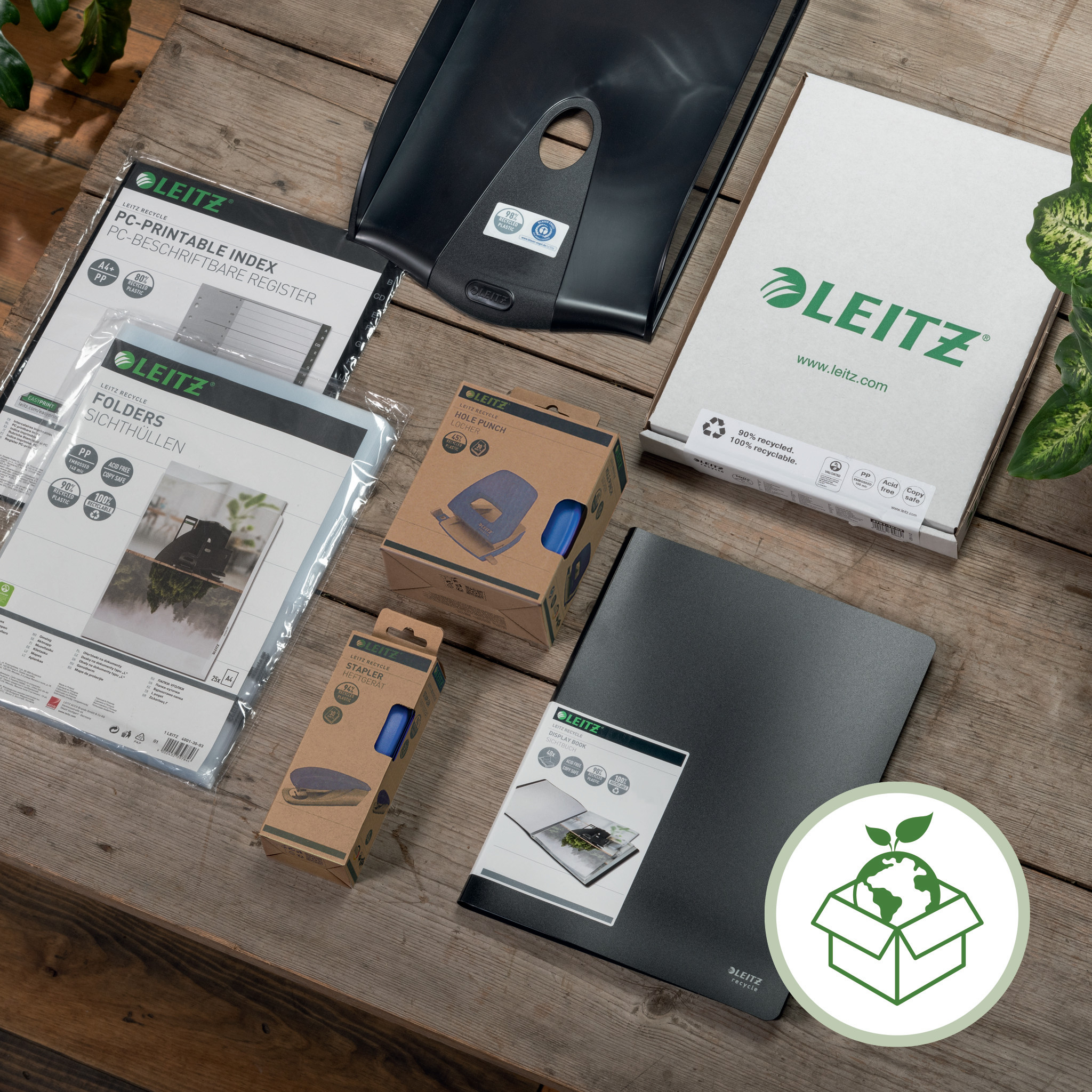 Stiftemaskin Leitz recycle 10 ark Sort