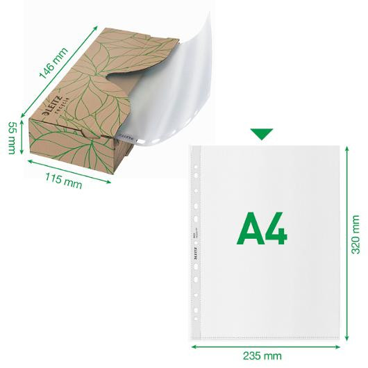 Plastlomme Leitz Recycle A4 70My (40 stk)