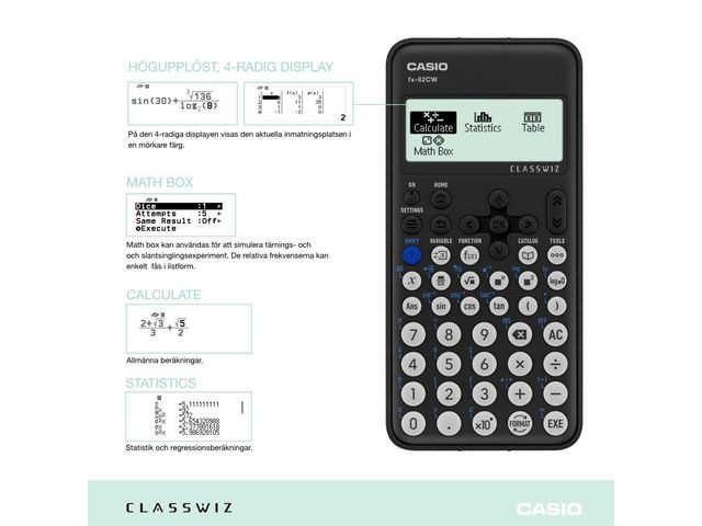 Casio teknisk kalkulator FX-82CW Classwiz