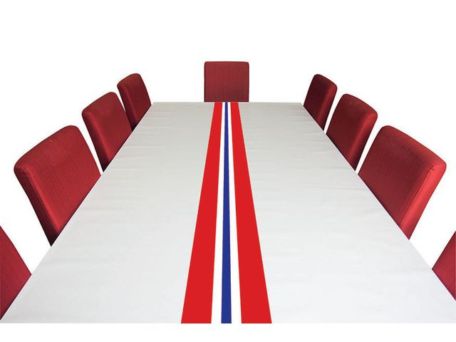 BildePyntebånd 10Cmx5M I Rødt/Hvitt/Blått