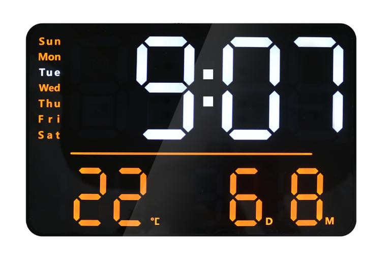 BildeKlokke Unilux Numi Led Sort