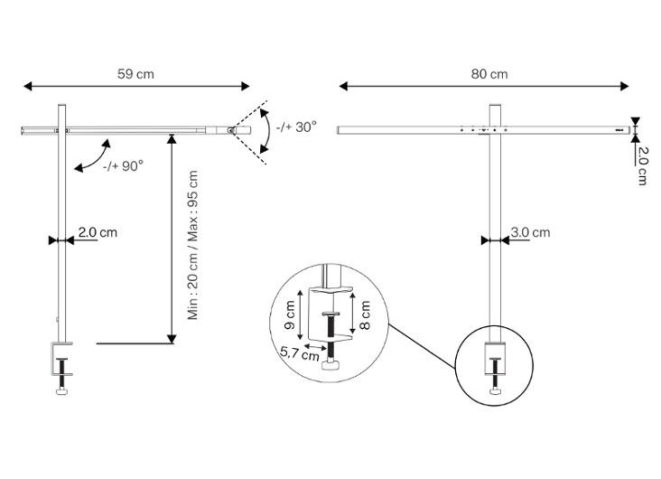 Lampe Unilux Elite Led Sort
