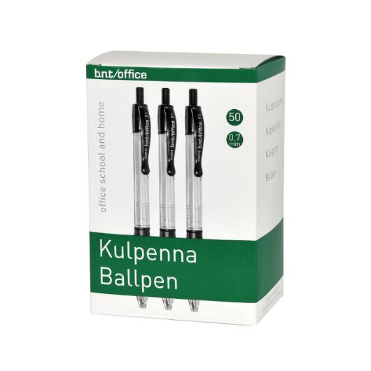 Kulepenn B.n.t 0,7Mm Sort (50 stk)