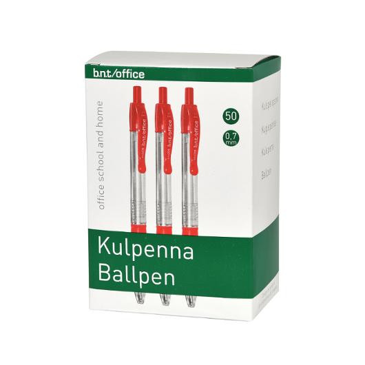 Kulepenn B.n.t 0,7Mm Rød (50 stk)
