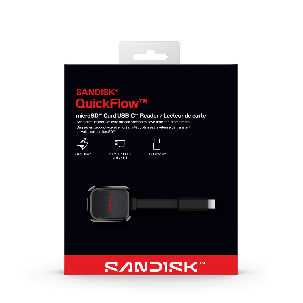 SANDISK Minneskortsläsare QuickFlow MicroSD med USB-C