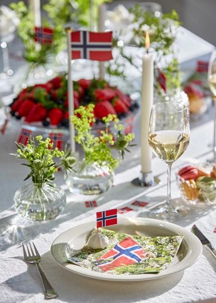 Serviett 17.Maiflagg 3L 33X33Cm (20 stk)