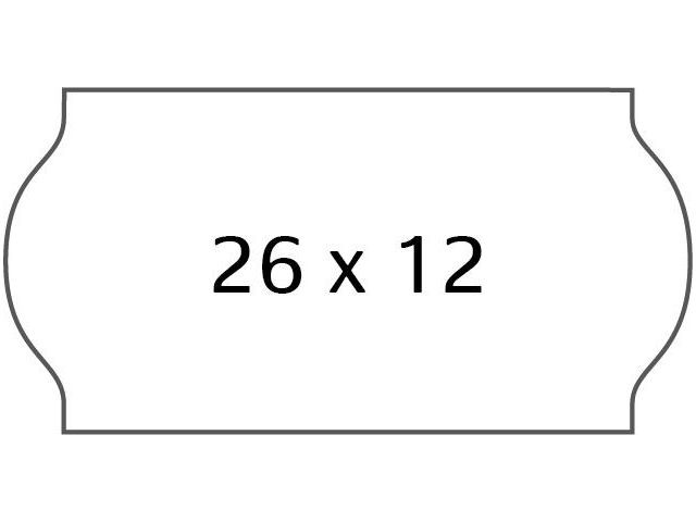 Etiketter til prismerker 26x12 G2 hvit 10 ruller