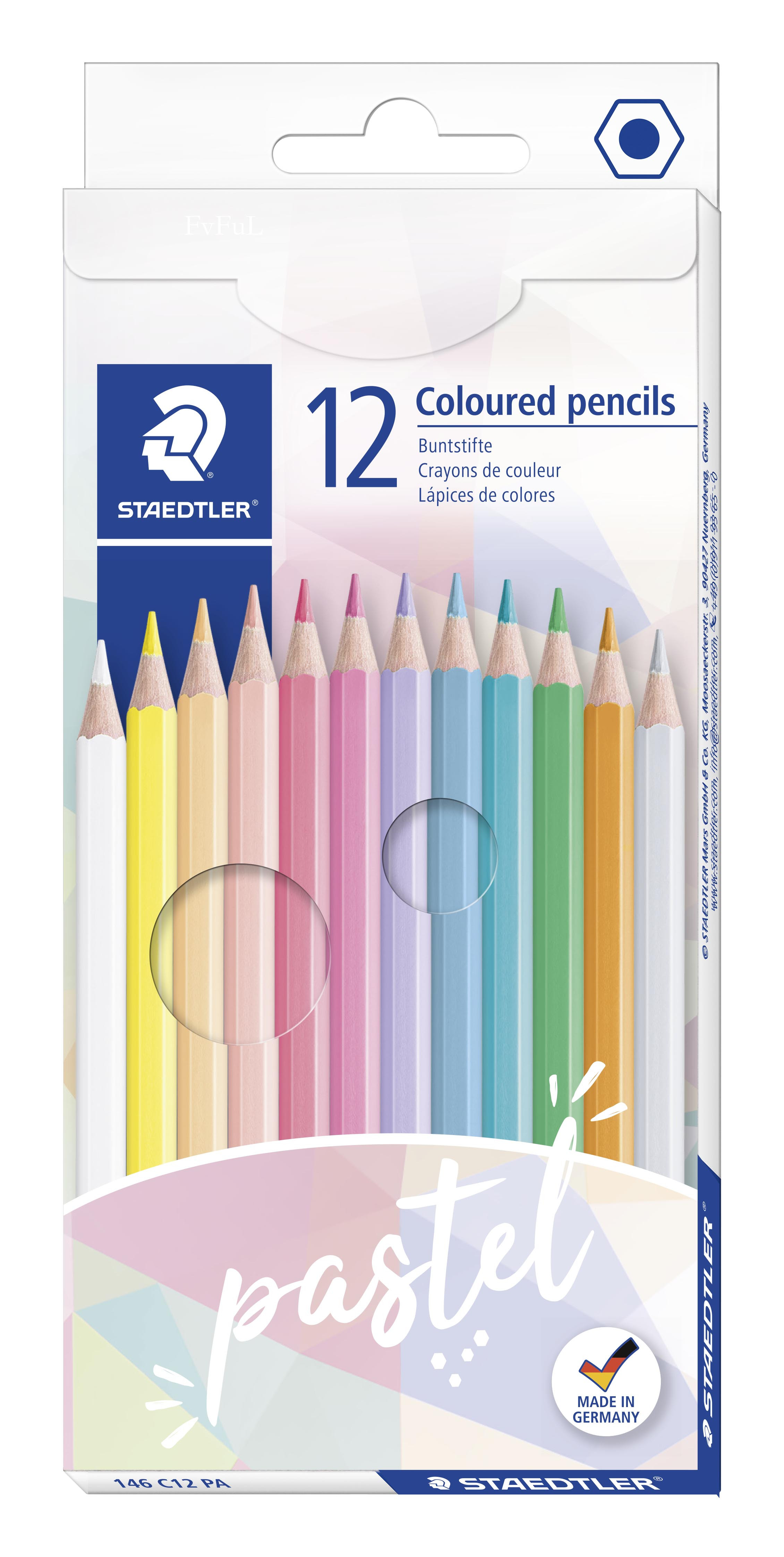 BildeColoured pencil Pastel Line hexagonal (12)