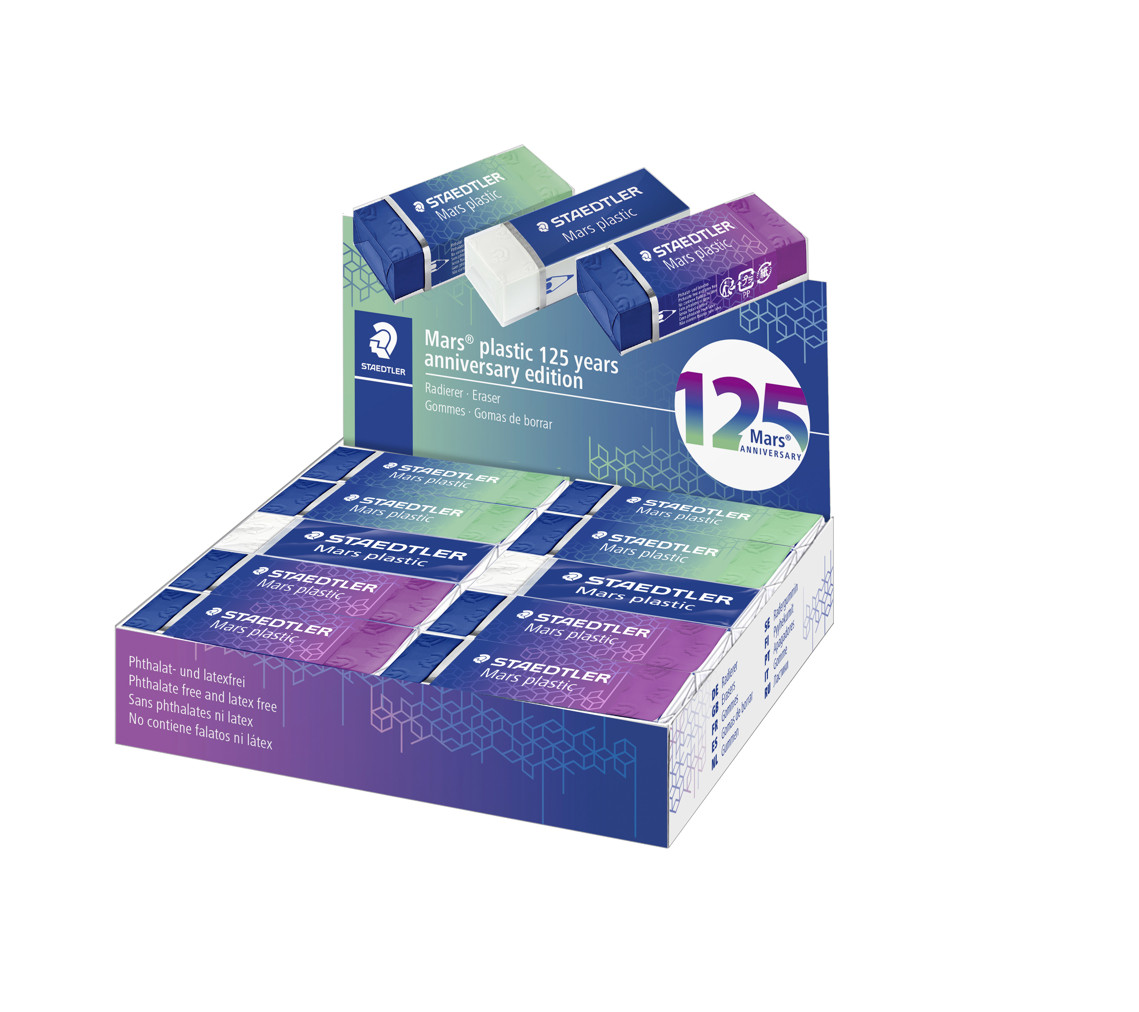 BildeSTAEDTLER Viskelr Mars plastic 125 r 65x23x13mm