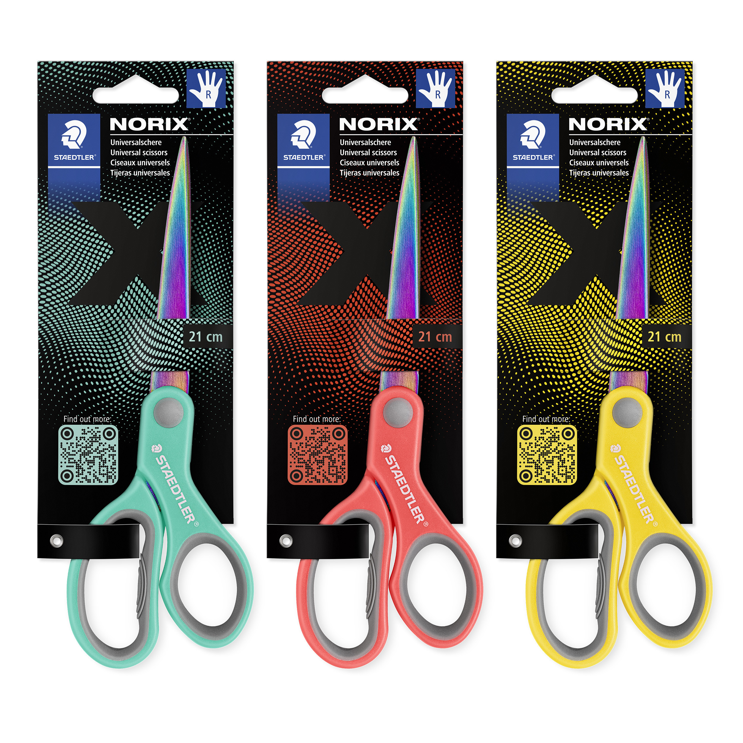 BildeSTAEDTLER Scissors Norix 21cm, assort., cardb.card