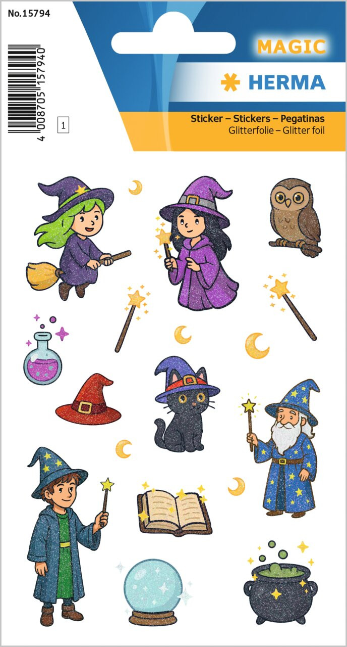 BildeHerma stickers Magic witches+wizards (1)