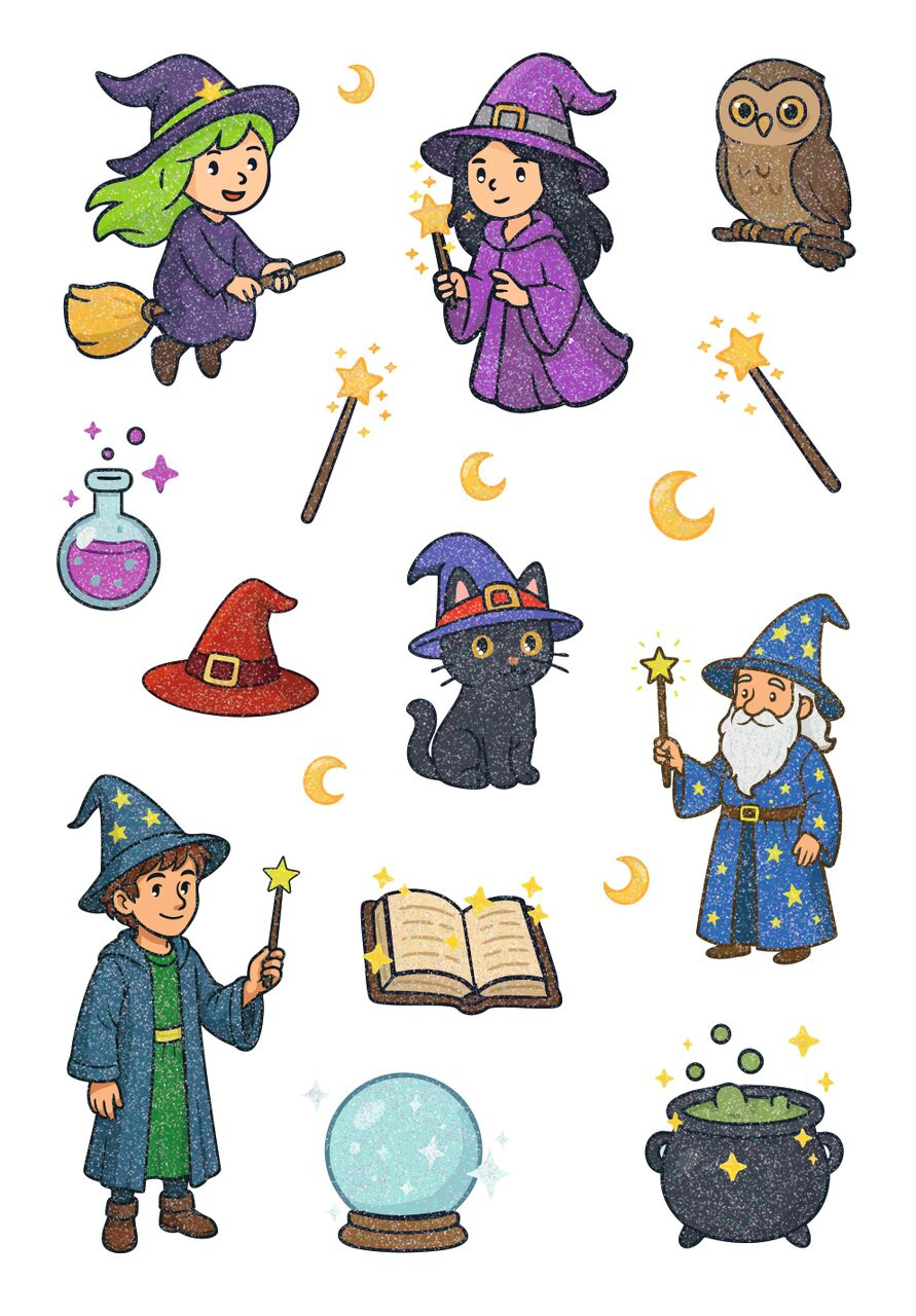 Herma stickers Magic witches+wizards (1)