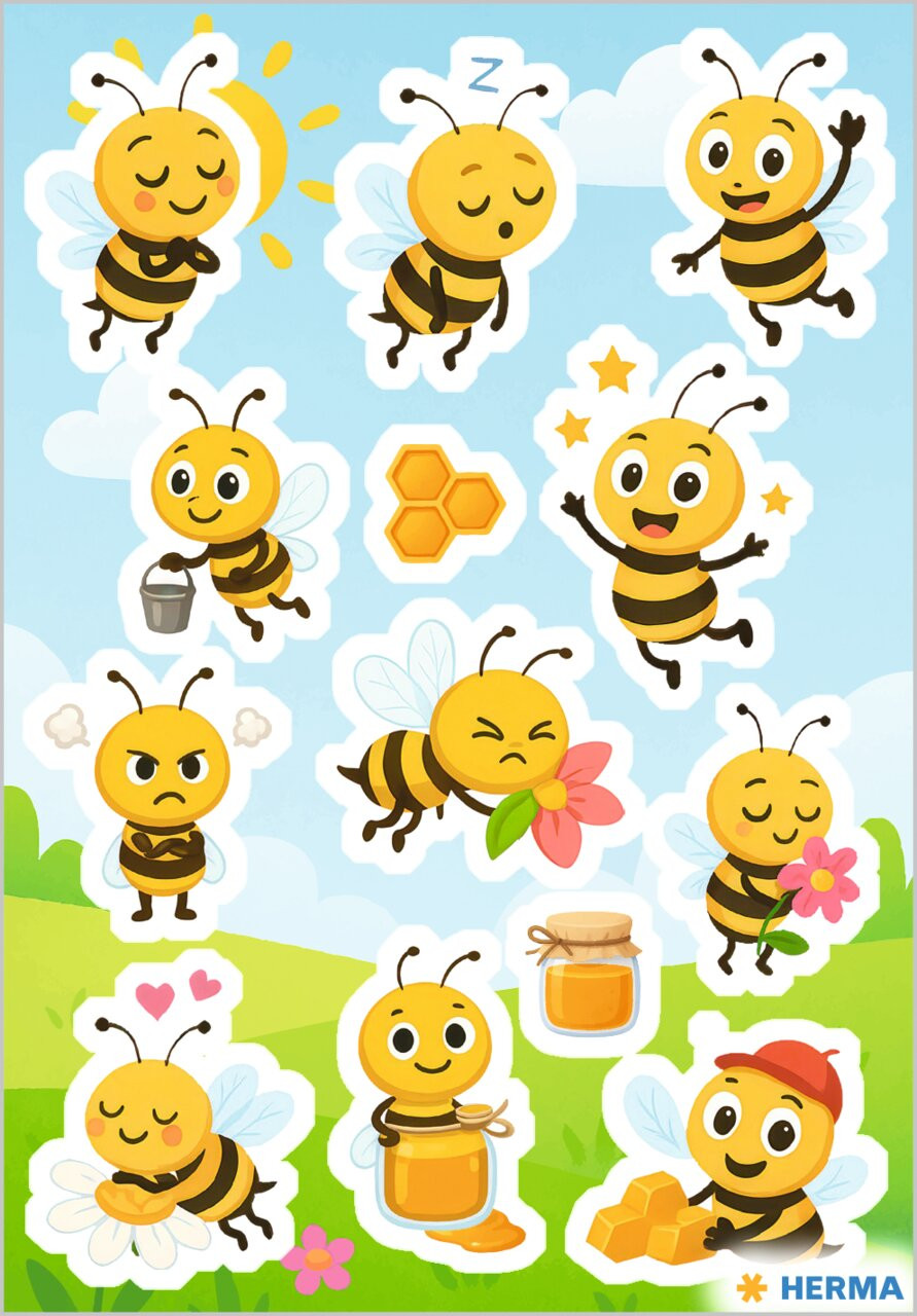 Herma stickers Decor honeybees (3)