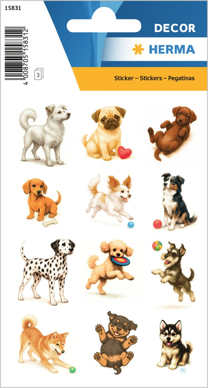 BildeHerma stickers Decor playful dogs (3)