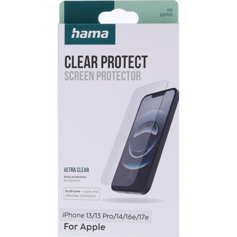HAMA Clear Protect Screen Protector iPhone 13/13 Pro/14/16e/17e