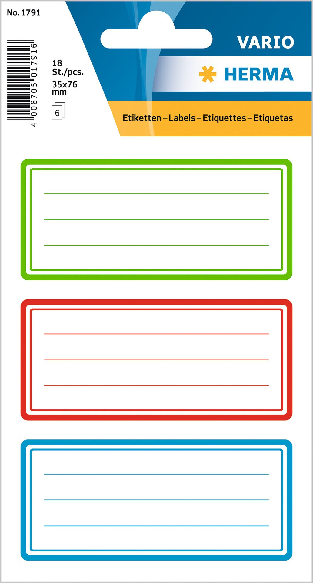 BildeHerma Skolebok etiketter Vario ramme 35x76mm (6)