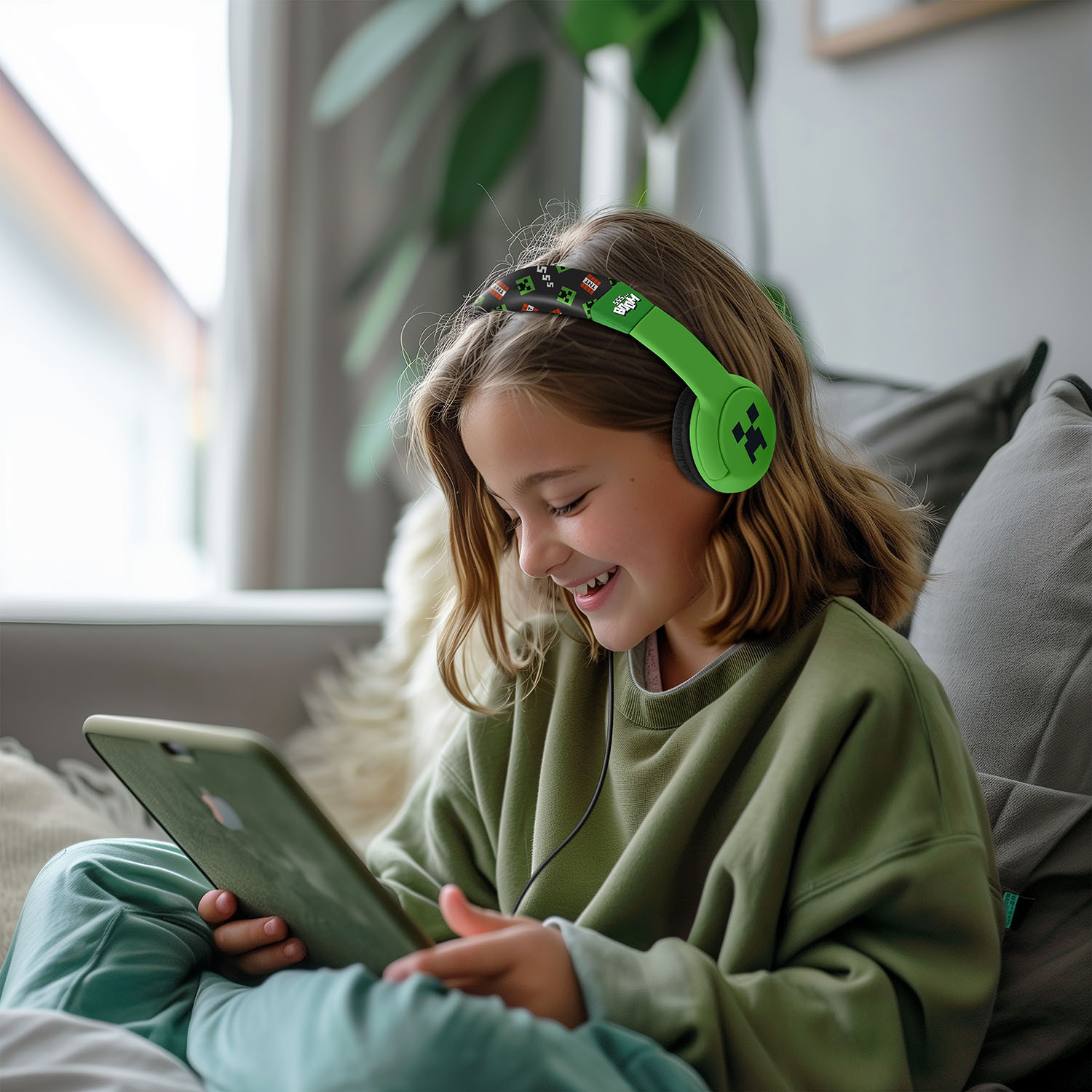 MINECRAFR Headphone Wired On-Ear 85dB Creeper