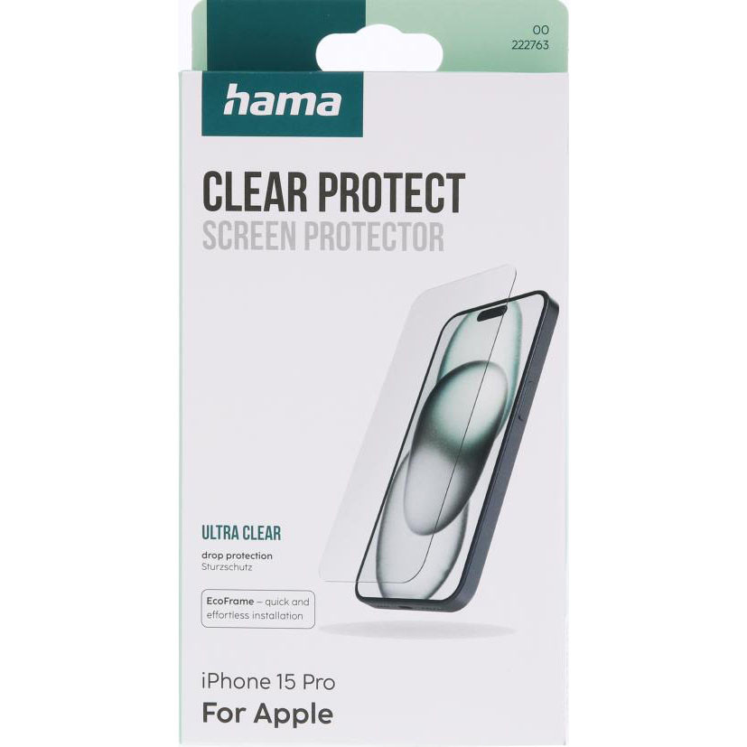 HAMA Clear Protect Screen Protector iPhone 15 Pro