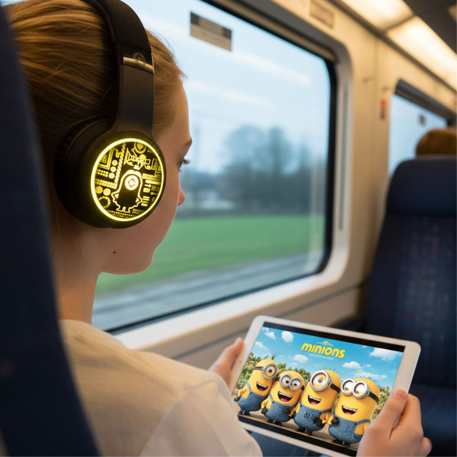 Minions Headphone Wireless LED On-Ear