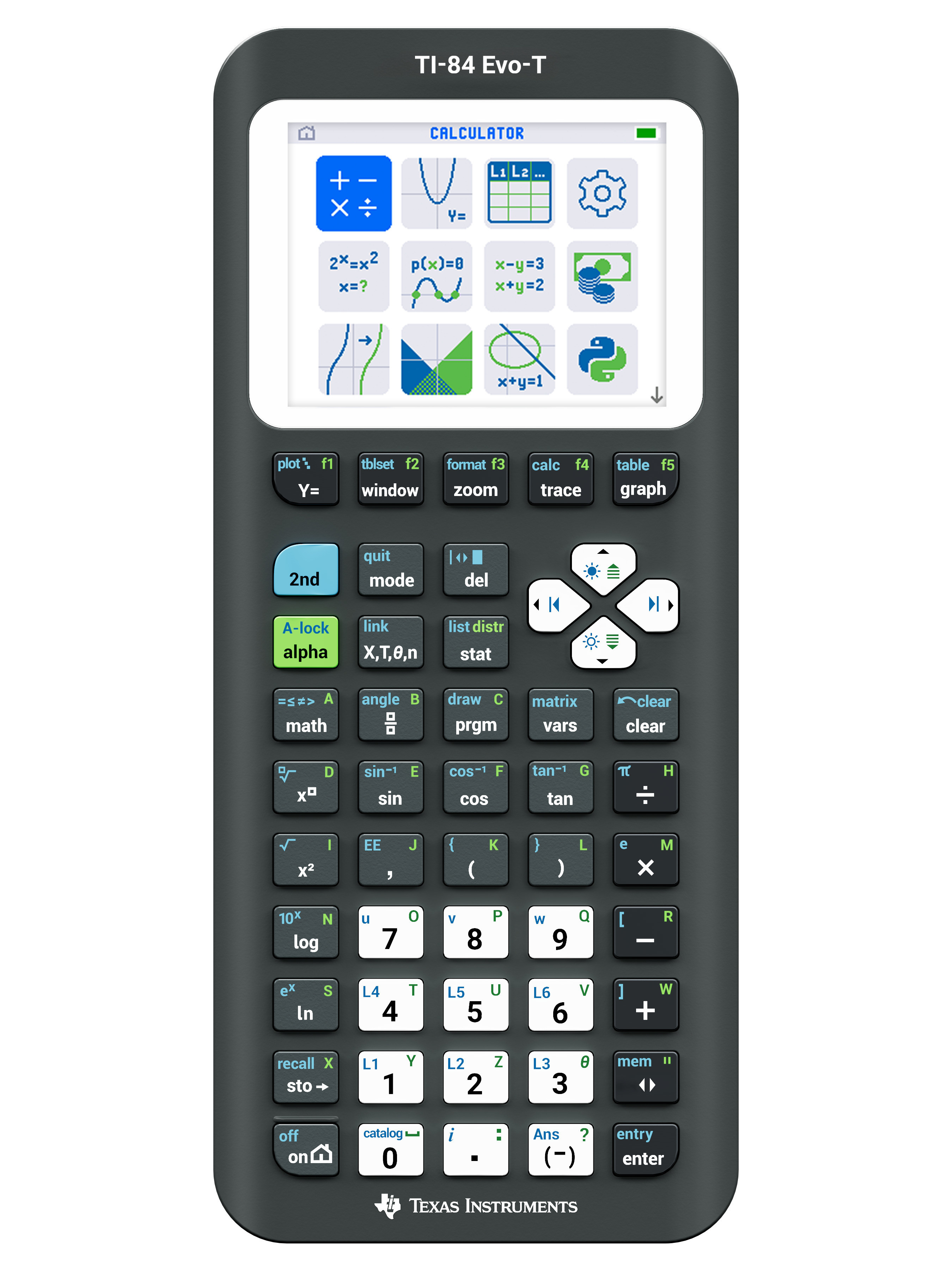 BildeTexas TI-84 Evo-T Grafkalkulator uk manual