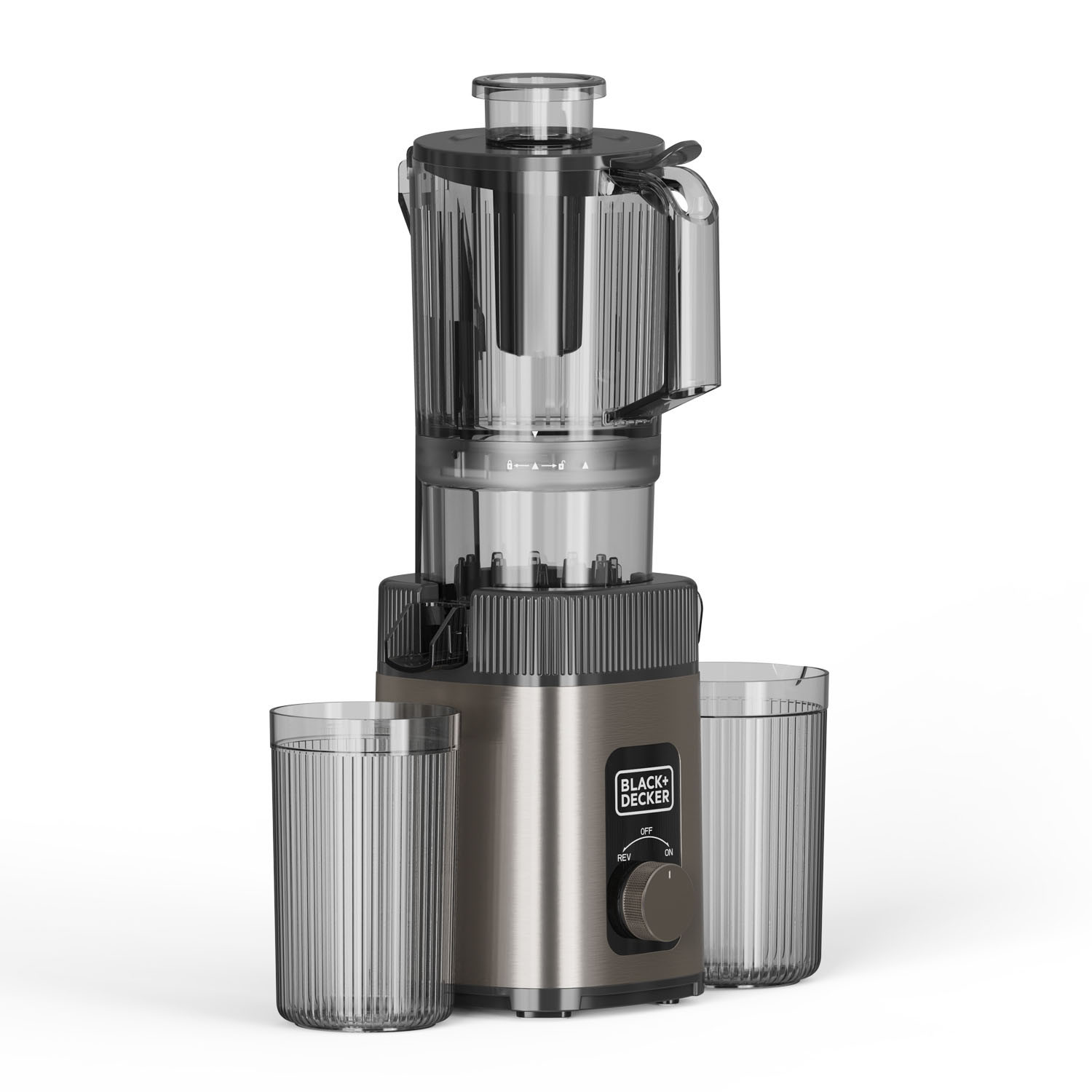 BLACK+DECKER Slow Juicer 1400W Stainless Steel