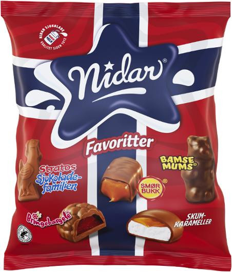 BildeSjokolade Nidar Norske Favoritter 300G