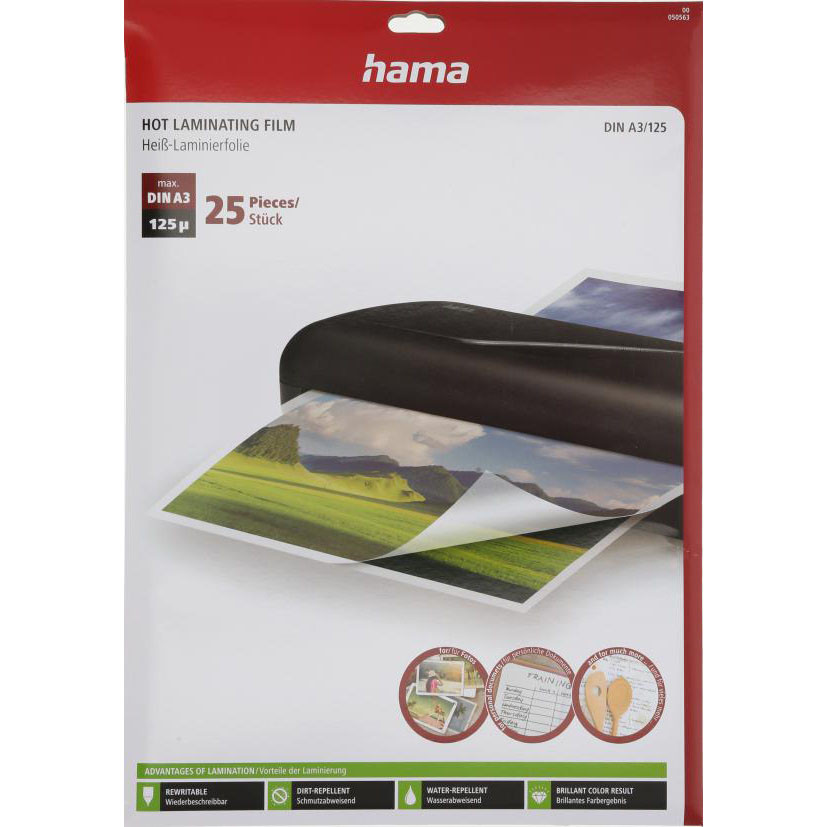 HAMA Laminating Film DIN A3 125MY 25-pack