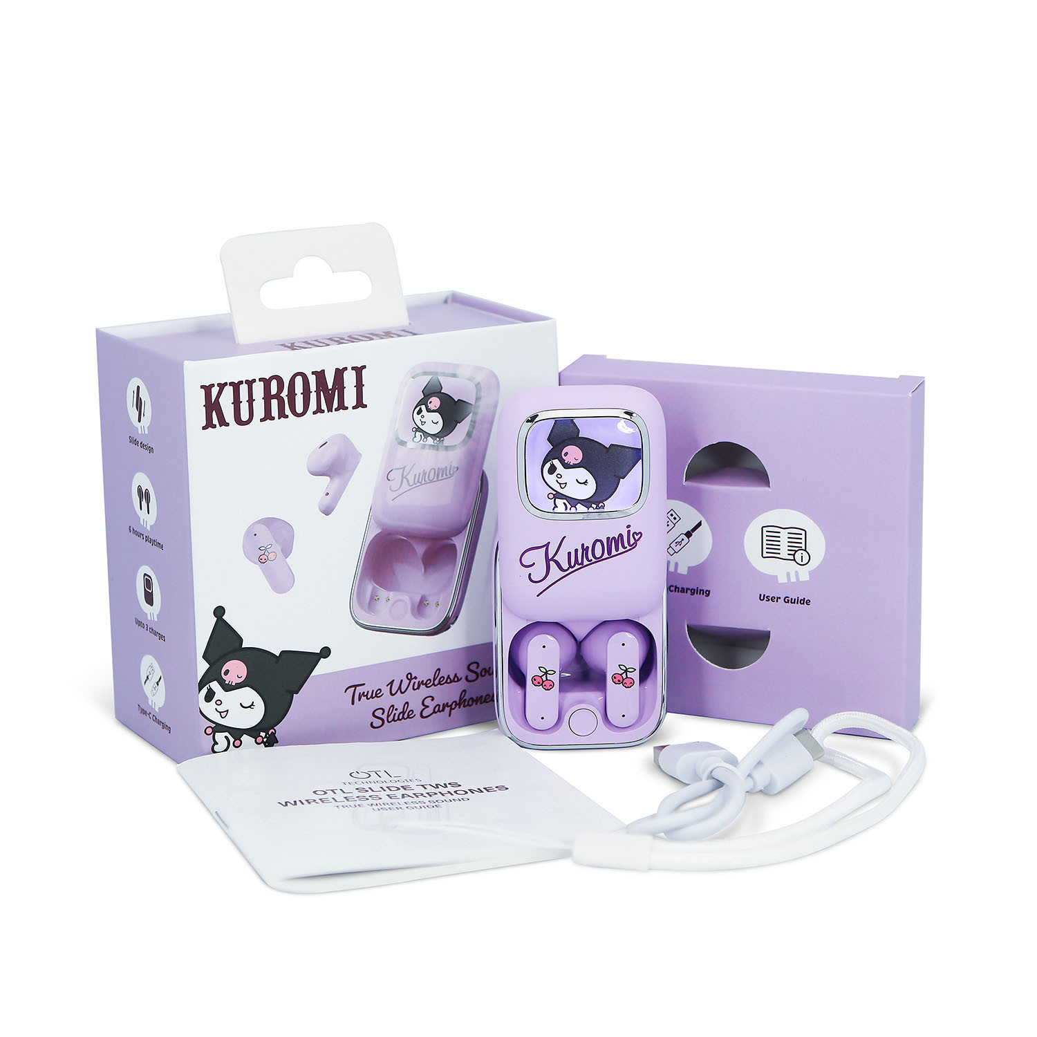 KUROMI Headphone In-Ear TWS Slide With LED