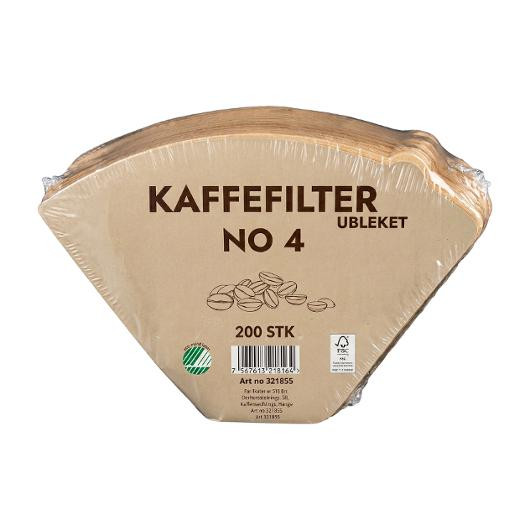 BildeKaffefilter No.4 Ubleket (200 stk)