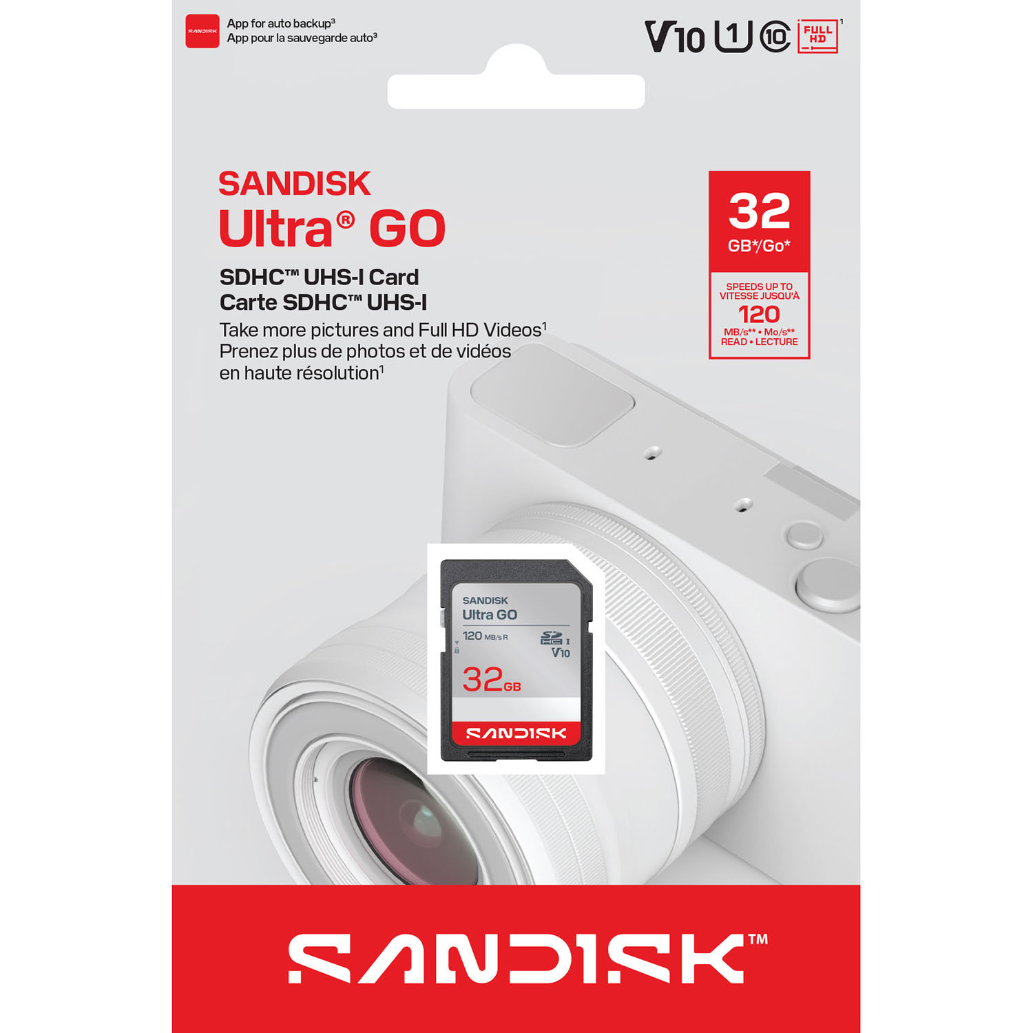 SANDISK SD Ultra GO 32GB 120MB/s C10 U1 UHS