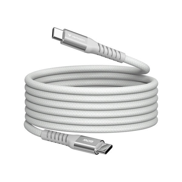 BildeVERBATIM Sync N Charge USB C-USB C 60W Magnetic 1.2m Grey