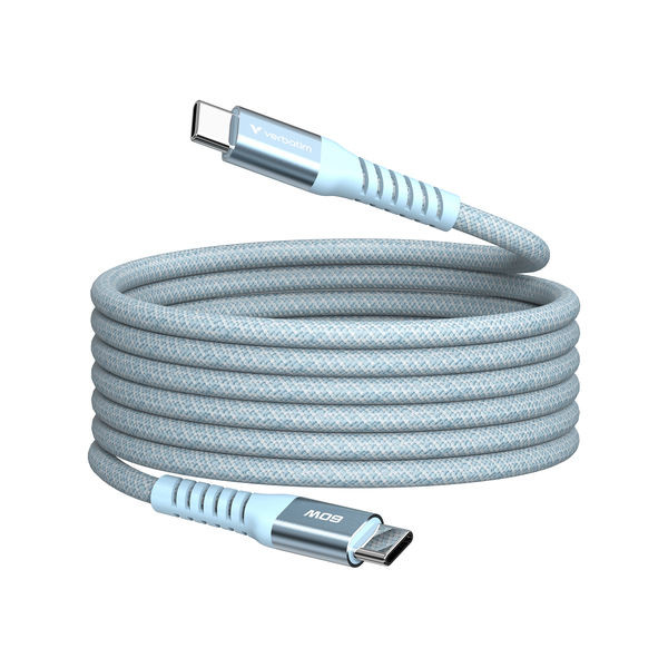 BildeVERBATIM Sync N Charge USB C-USB C 60W Magnetic 1.2m Blue