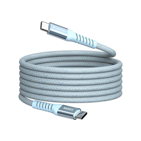 BildeVERBATIM Sync N Charge USB C-USB C 100W Magnetic 1.2m Blue